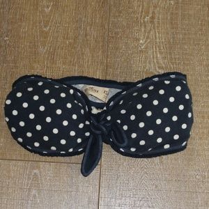 Hollister bralette, tube top, strapless, size XS/S, navy blue/white